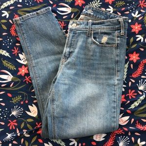 High Rise Power Slim Straight Ankle Jeans